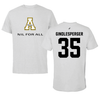 Appalachian State University Soccer Light Gray NIL for ALL Performance Tee - #35 Skylar Gindlesperger