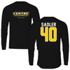 Centre College Football Black Performance Long Sleeve - #40 Isaiah Sadler