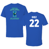 Texas A&M University-Corpus Christi Basketball Blue Islanders Tee - #22 Claudia Diez