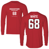 University of Houston Football Red Long Sleeve - #68 Dakota White