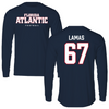 Florida Atlantic University Football Navy Block Performance Long Sleeve - #67 Andre Lamas