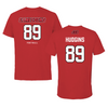 Jacksonville State University Football Red Jersey Tee - #89 Javius Hudgins