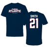 Florida Atlantic University Football Navy Block Tee - #21 Antonio Smith