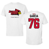 Illinois State University Football White Performance Tee - #76 Valentino Garcia