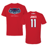 Florida Atlantic University Softball Red Jersey Tee - #11 Zoey Jones