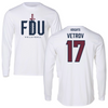 Fairleigh Dickinson University-Metropolitan Campus Volleyball White Performance Long Sleeve - #17 Artem Vetrov