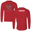 University of Utah Swimming & Diving Red Block Long Sleeve - Keaton Kristoff