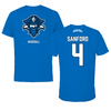 University of New Orleans Baseball Blue Mascot Performance Tee - #4 Mitchell Sanford