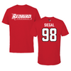 Illinois State University Football Red Tee - #98 Jake Siegal