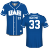 University of Alabama in Huntsville Blue Softball Jersey - #33 Alexa Douthitt