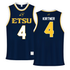 East Tennessee State University Navy Basketball Jersey - #4 Meleah Kirtner