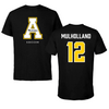 Appalachian State University Soccer Black Tee - #12 Makayla Mulholland