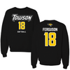 Towson University Softball Black Jersey Crewneck - #18 Addie Ferguson