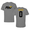 Alabama State University Football Dark Gray Performance Tee - #0 Ricavious Dozier