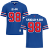 Southern Methodist University Blue Football Jersey - #98 Mike Sandjo-Njiki