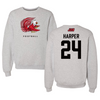 Jacksonville State University Football Gray Crewneck - #24 Brad Harper