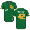 George Mason University Green Baseball Jersey - #42 Kyle Menaker