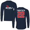 Saginaw Valley State University Basketball Navy Performance Long Sleeve - #22 Trenton Taratuta