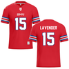 Southern Methodist University Red Football Jersey - #15 Jaxson Lavender