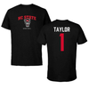 North Carolina State University Basketball Black Tee - #1 Jayden Taylor