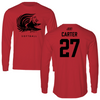 Jacksonville State University Softball Red Mascot Performance Long Sleeve - #27 Kat Carter