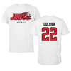 Jacksonville State University Football White JSU Performance Tee - #22 Travis Collier