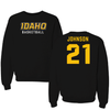 University of Idaho Basketball Black Block Crewneck - #21 Kennedy Johnson