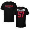 Austin Peay State University Football Black Block Tee - #57 Ty Williams