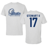 Drake University Football Light Gray Tee - #17 DJ Stewart II