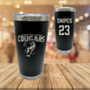 Columbus State University Basketball Black Stainless Steel Tumbler - #23 Bre'lyn Snipes