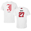 Jacksonville State University Baseball White Performance Tee - #27 Cole Smith