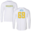 Long Island University Football White Performance Long Sleeve - #69 Justin Reed