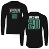 Northeastern State University Football Black Jersey Performance Long Sleeve - #20 Zion Brown