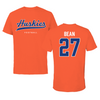 Houston Christian University Football Orange Tee - #27 Darius Bean