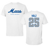 Mercy University Field Hockey White Performance Tee - #25 Kasey Volz