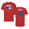 University of Southern Indiana Basketball Red Tee - #40 Sophia Loden