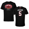 Jacksonville State University Football Black Tee - #5 Malik Jackson