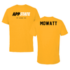 Appalachian State University TF and XC Gold Tee - DJ Mowatt