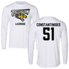 Towson University Lacrosse White Towson Performance Long Sleeve - #51 Matt Constantinides