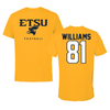 East Tennessee State University Football Gold Tee - #81 Kendall Williams