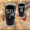 Southern Illinois University at Carbondale Football Black Stainless Steel Tumbler - #10 Isaiah Bigby