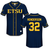 East Tennessee State University Navy Softball Jersey - #32 MaKenzie Henderson