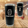 Idaho State University Football Black Stainless Steel Tumbler - #2 Alfred Jordan Jr