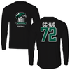 Northeastern State University Football Black Performance Long Sleeve - #72 Ben Schug