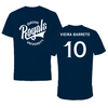 Queens University of Charlotte Basketball Navy Performance Tee - #10 Ana Vieira Barreto