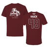 Mississippi State University Football Maroon Tee - #49 Marlon Hauck