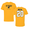 East Tennessee State University Football Gold Tee - #20 Tywan Royal