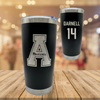 Appalachian State University Softball Black Stainless Steel Tumbler - #14 Peyton Darnell