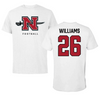 Nicholls State University Football White Performance Tee - #26 Keontae Williams