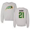 George Mason University Basketball Gray Crewneck - #21 Faith Okorie